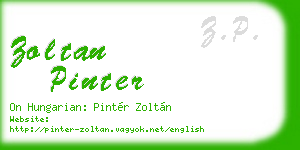 zoltan pinter business card