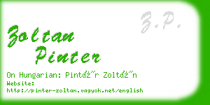 zoltan pinter business card